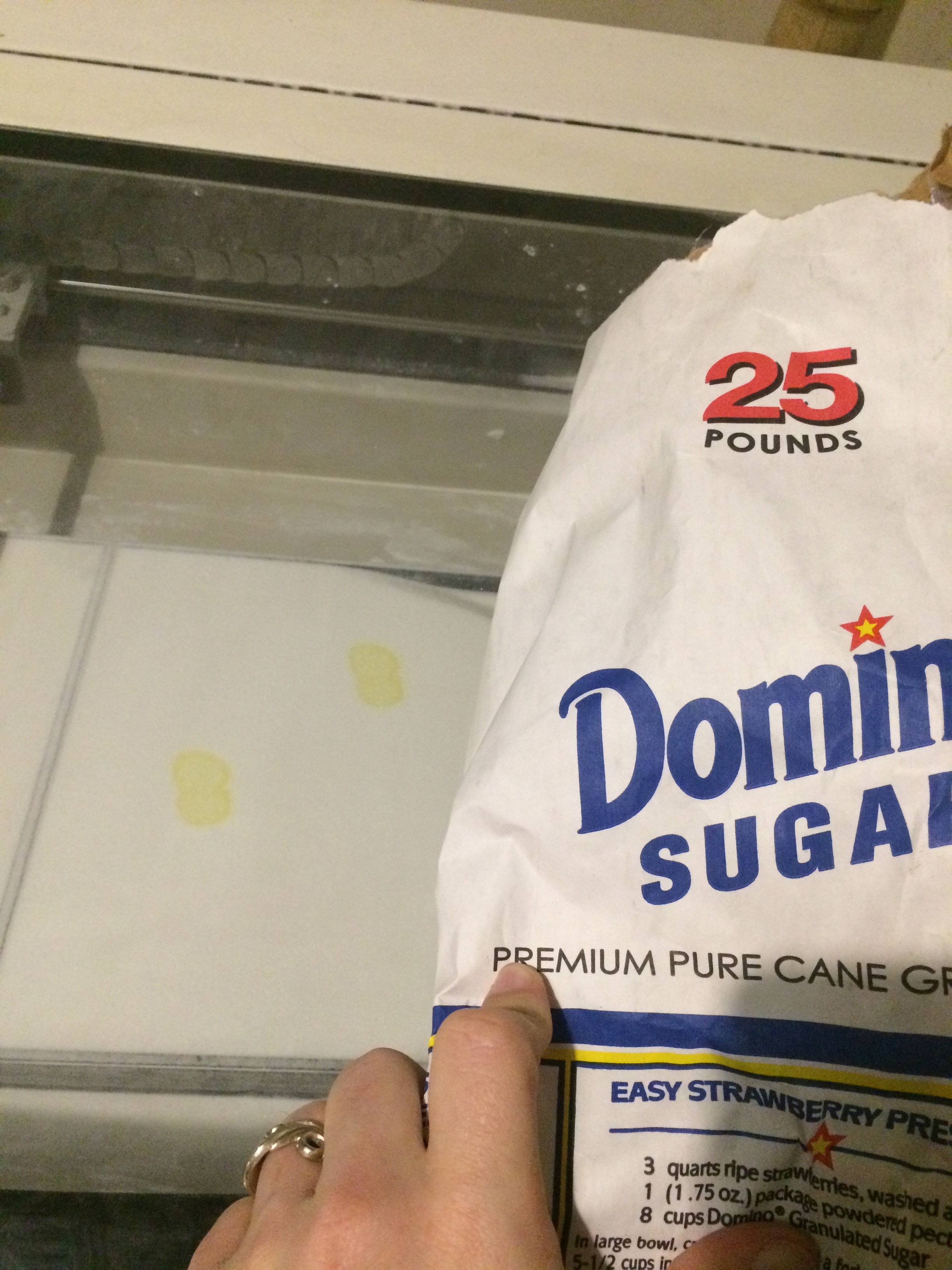 25lb of sugar - $20 USD